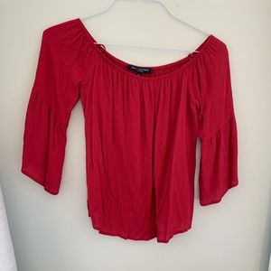 Red Off the shoulder Blouse